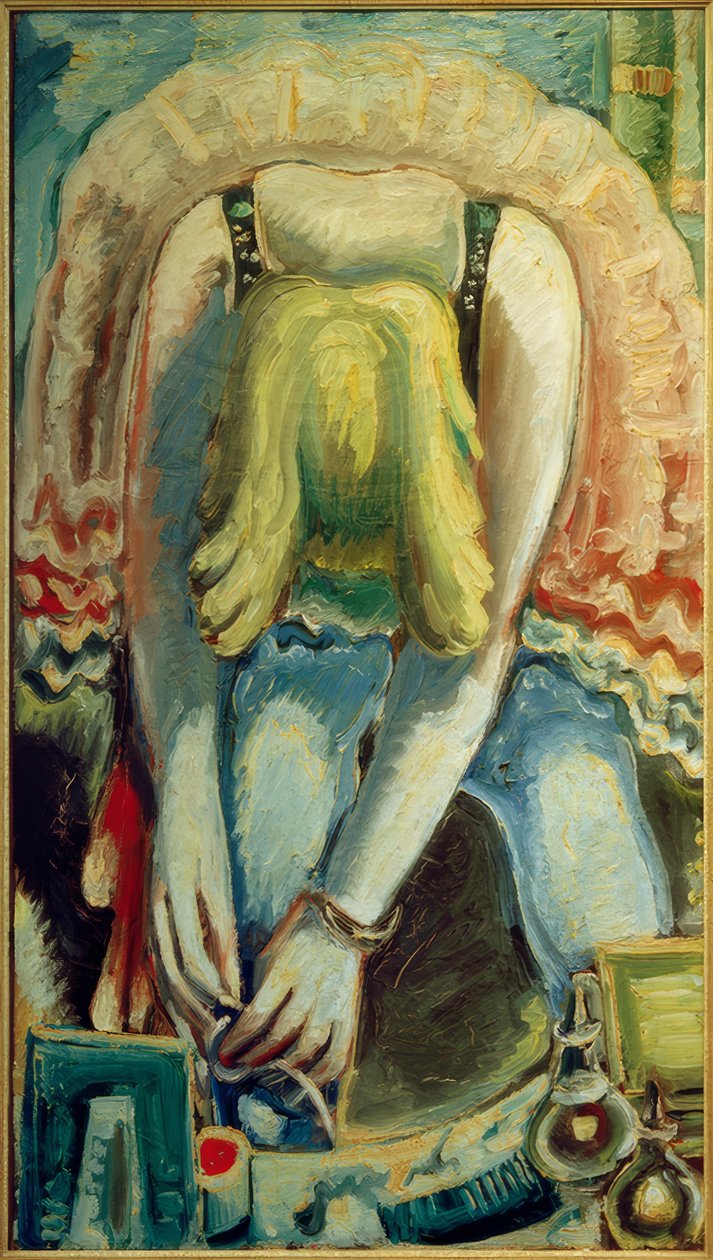 Danseuse courbée avec jupe rose - Paul Kleinschmidt
