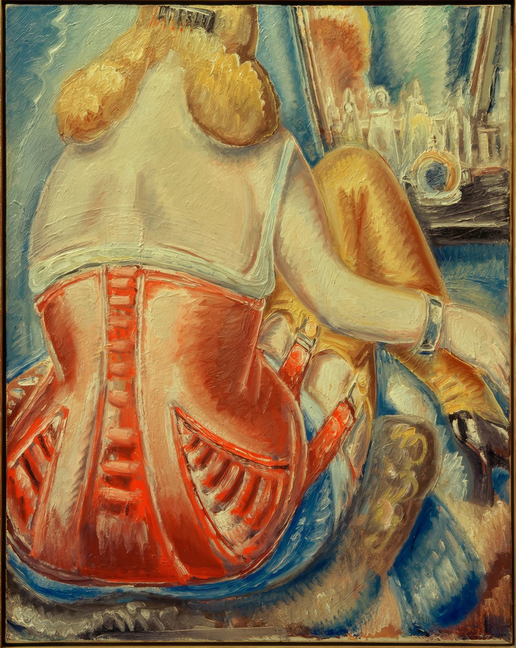 Femme en corset rose - Paul Kleinschmidt