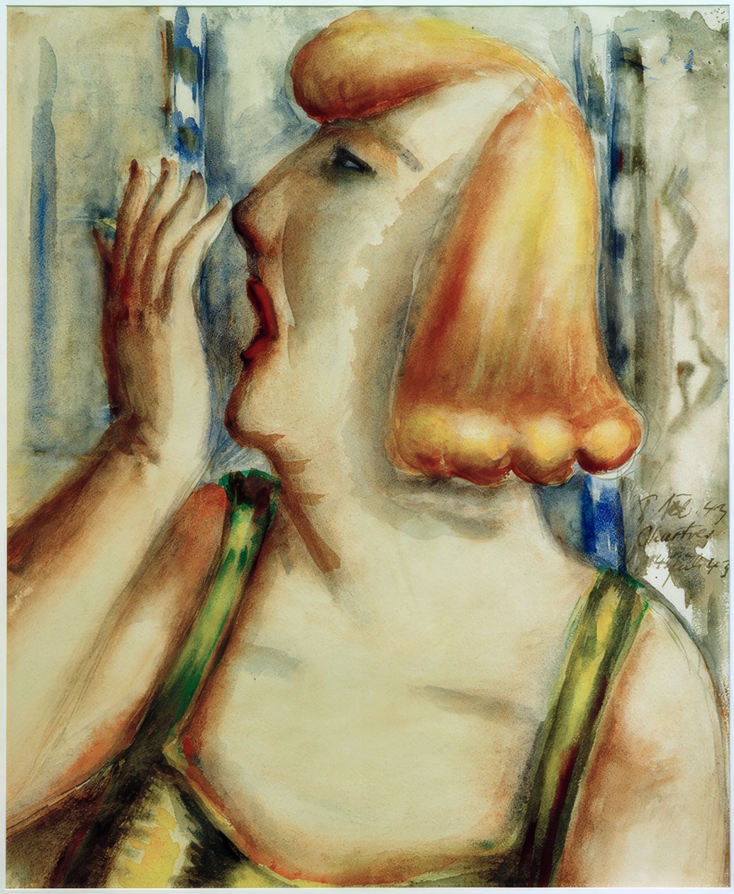 Femme bâillant - Paul Kleinschmidt