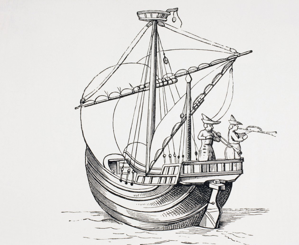 Un voilier du XVe siècle. - Paul Lacroix