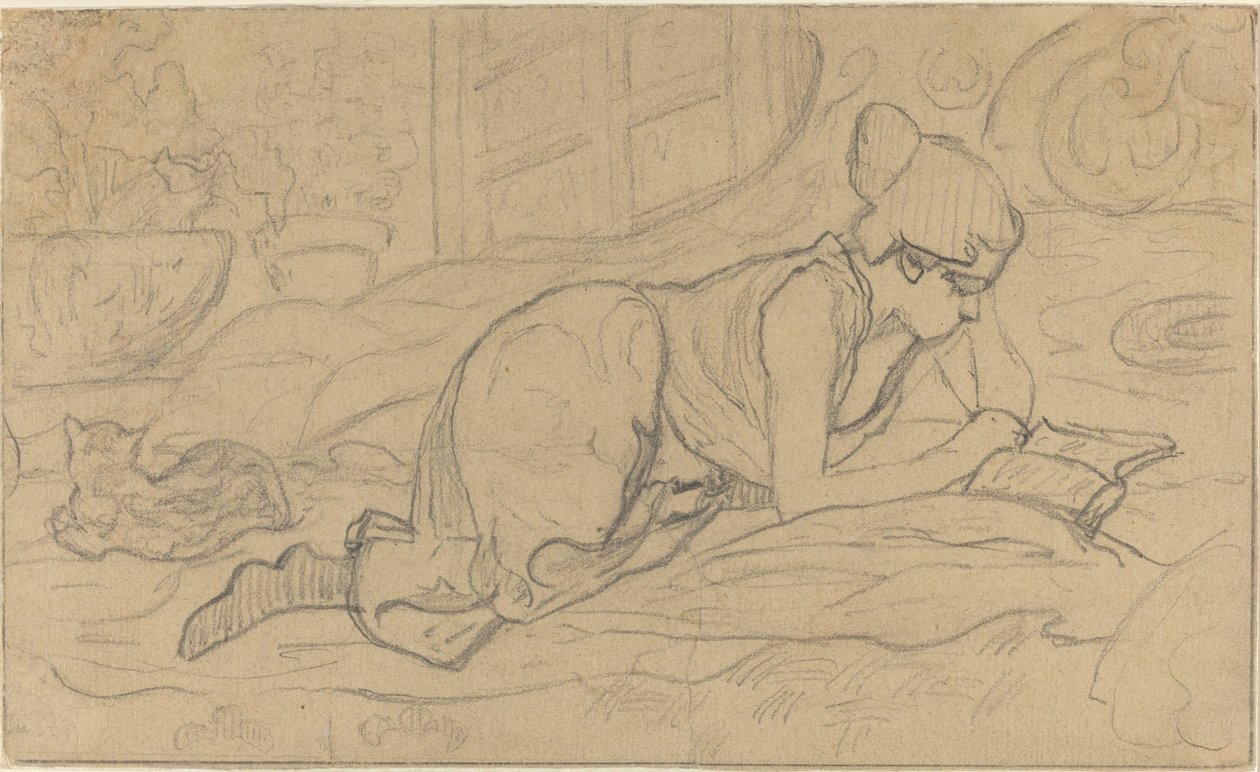 Étude pour "La Liseuse couchée" - Paul Elie Ranson