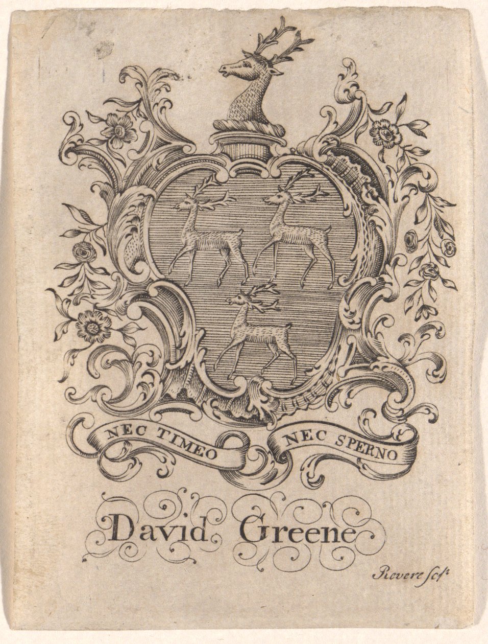 Ex-libris de David Greene - Paul Revere