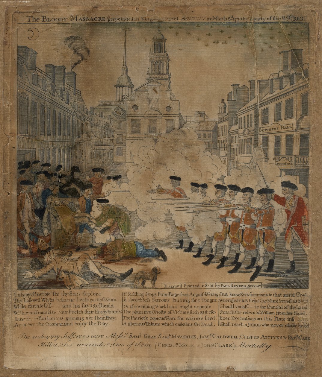 Le massacre sanglant - Paul Revere