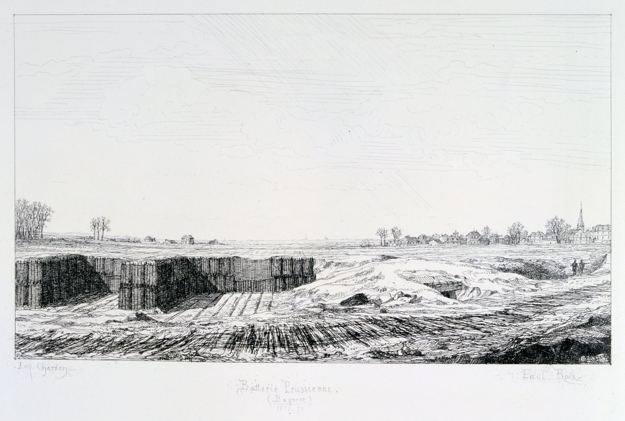 Batterie prussienne, siège de Paris, 1870-1871 - Paul Roux