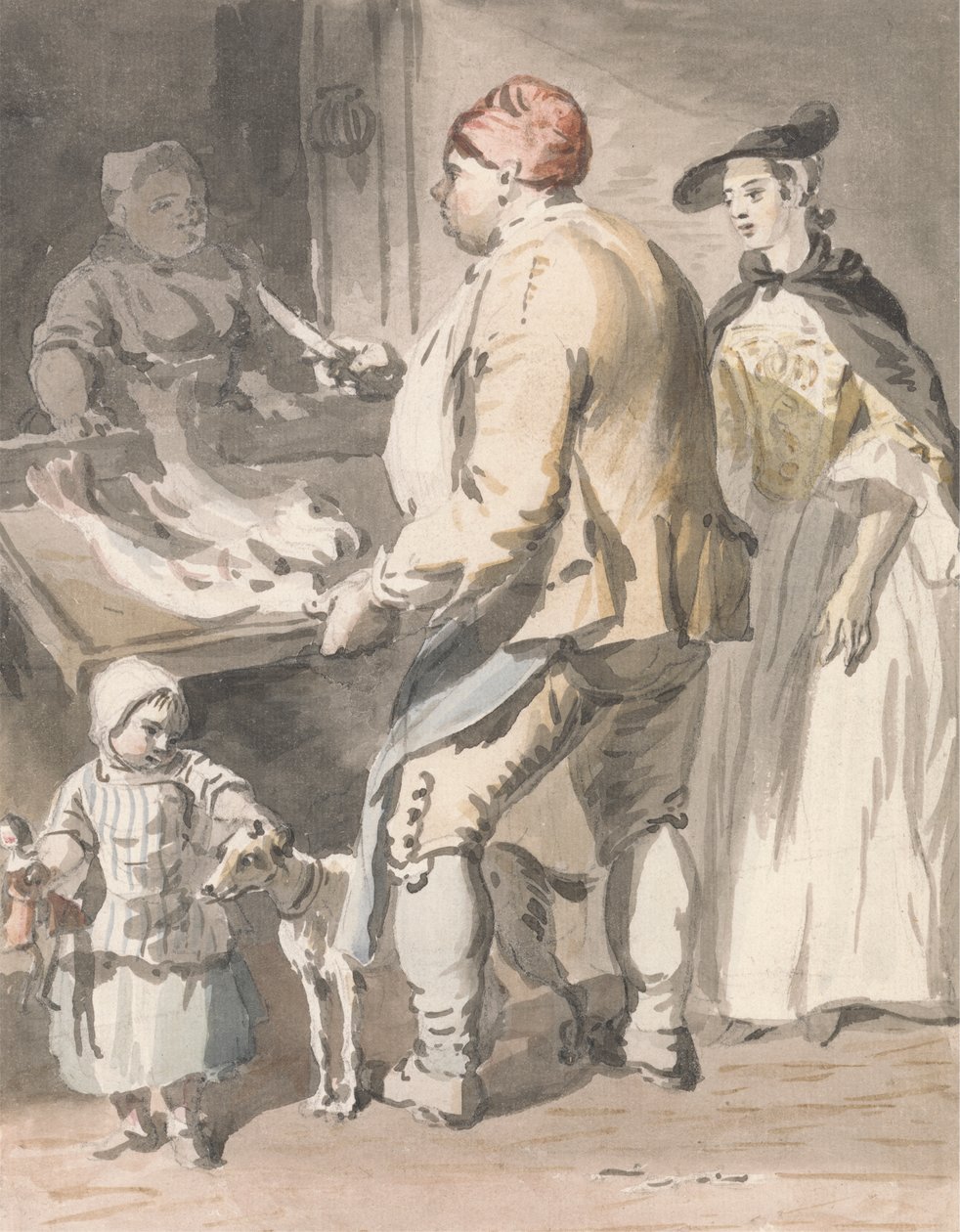 Les cris de Londres : un poissonnier - Paul Sandby