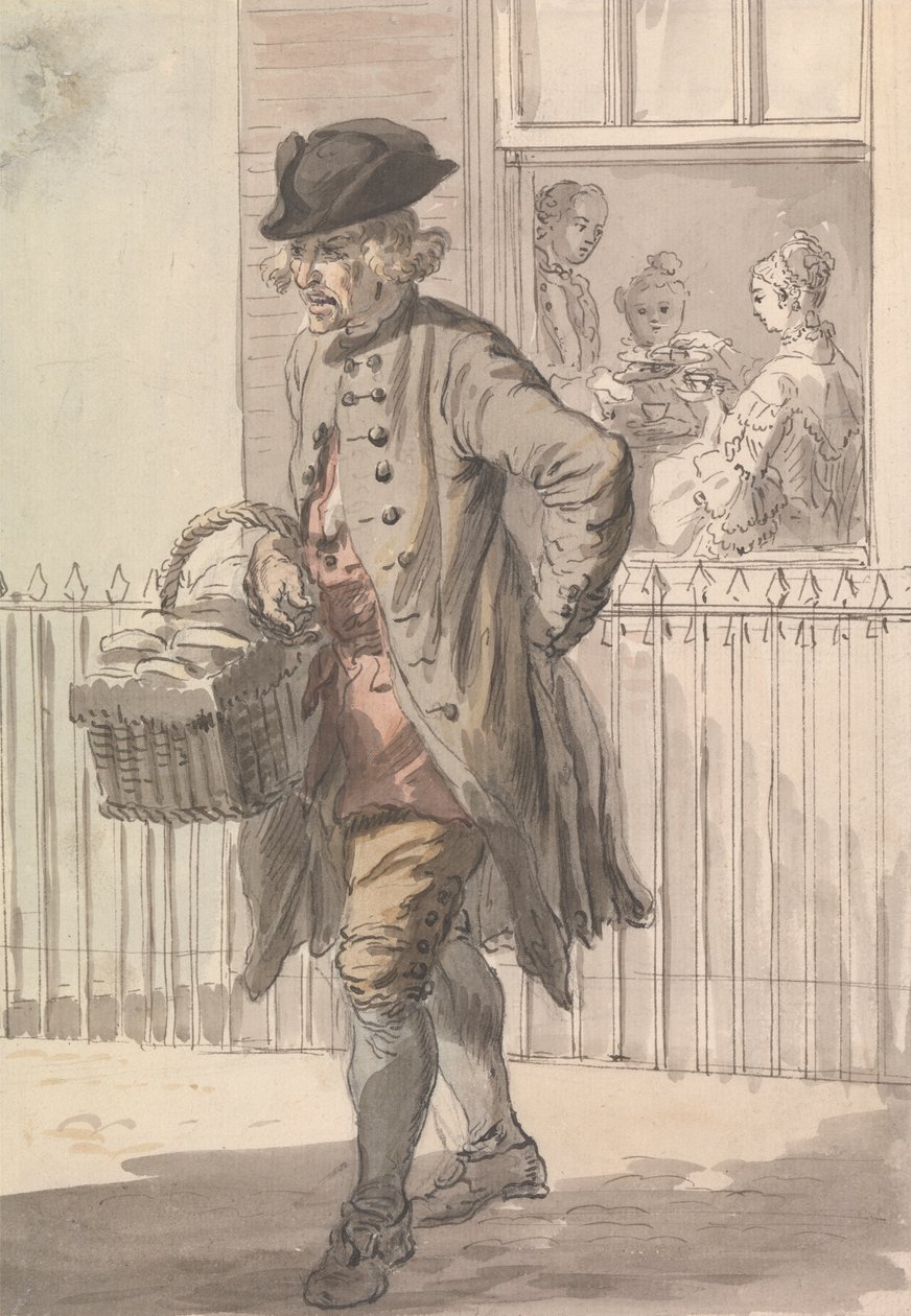 Les cris de Londres : Un vendeur de muffins - Paul Sandby