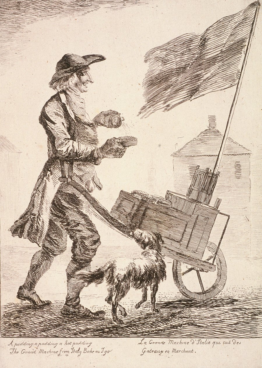 Vendeur de pudding, Cris de Londres, 1760 - Paul Sandby