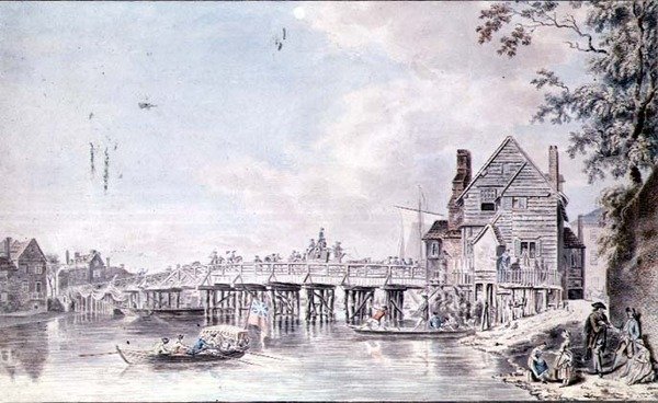 Le vieux pont à Windsor - Paul Sandby