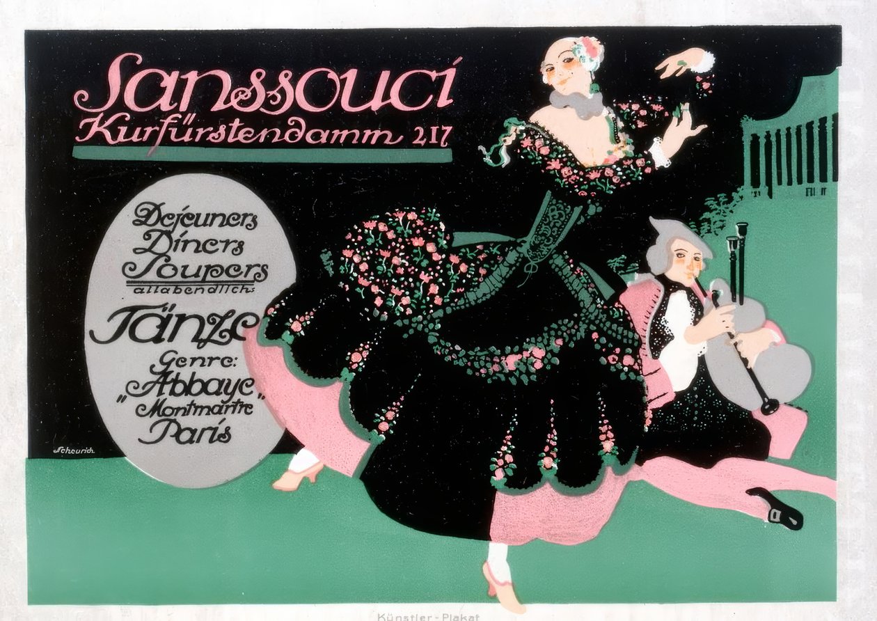 Sanssouci / Kurfürstendamm 217 / Déjeuners / Dîners / Soupe - Paul Scheurich