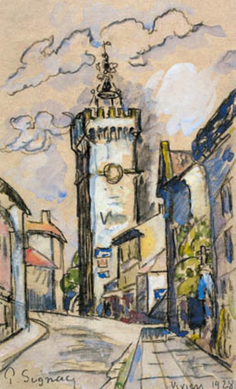 Le clocher de Viviers - Paul Signac