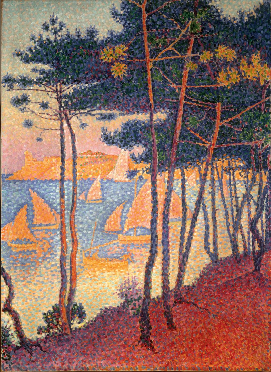 Voiles et pins - Paul Signac