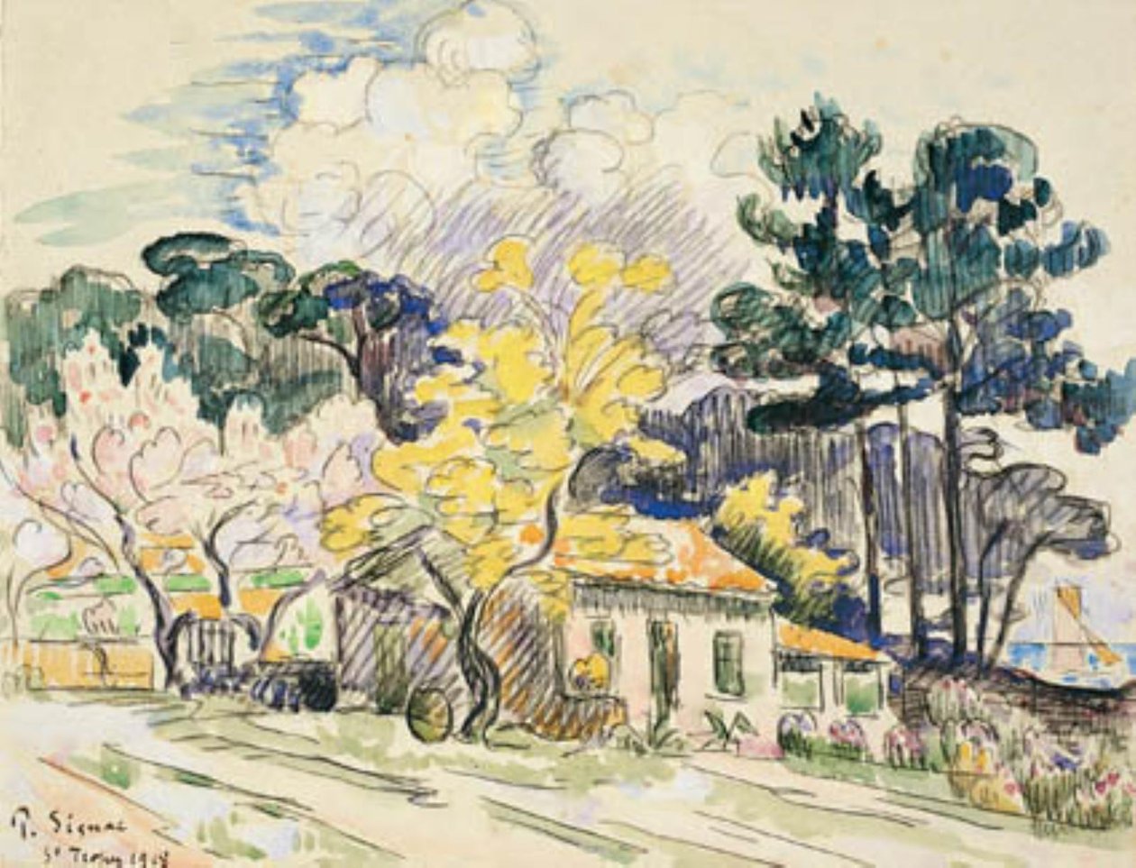 Saint-Tropez. Le Cabanon (?) - Paul Signac