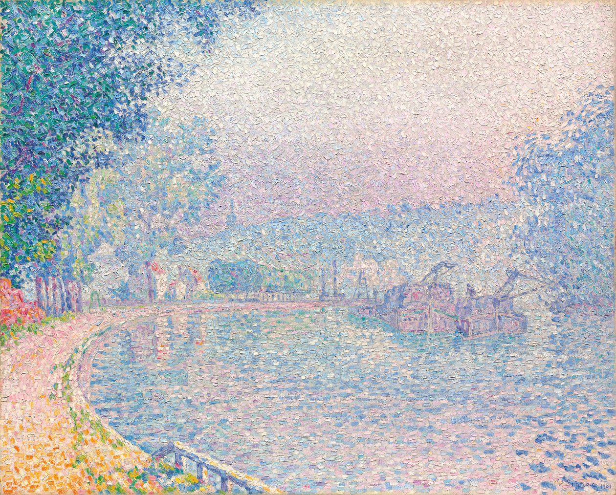 Samois, La Berge, matin - Paul Signac