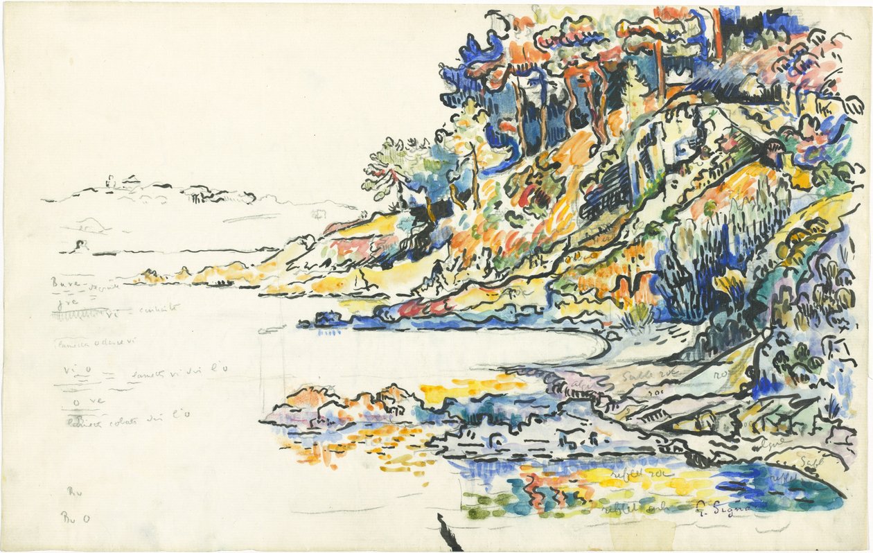 La calanque à Saint-Tropez - Paul Signac