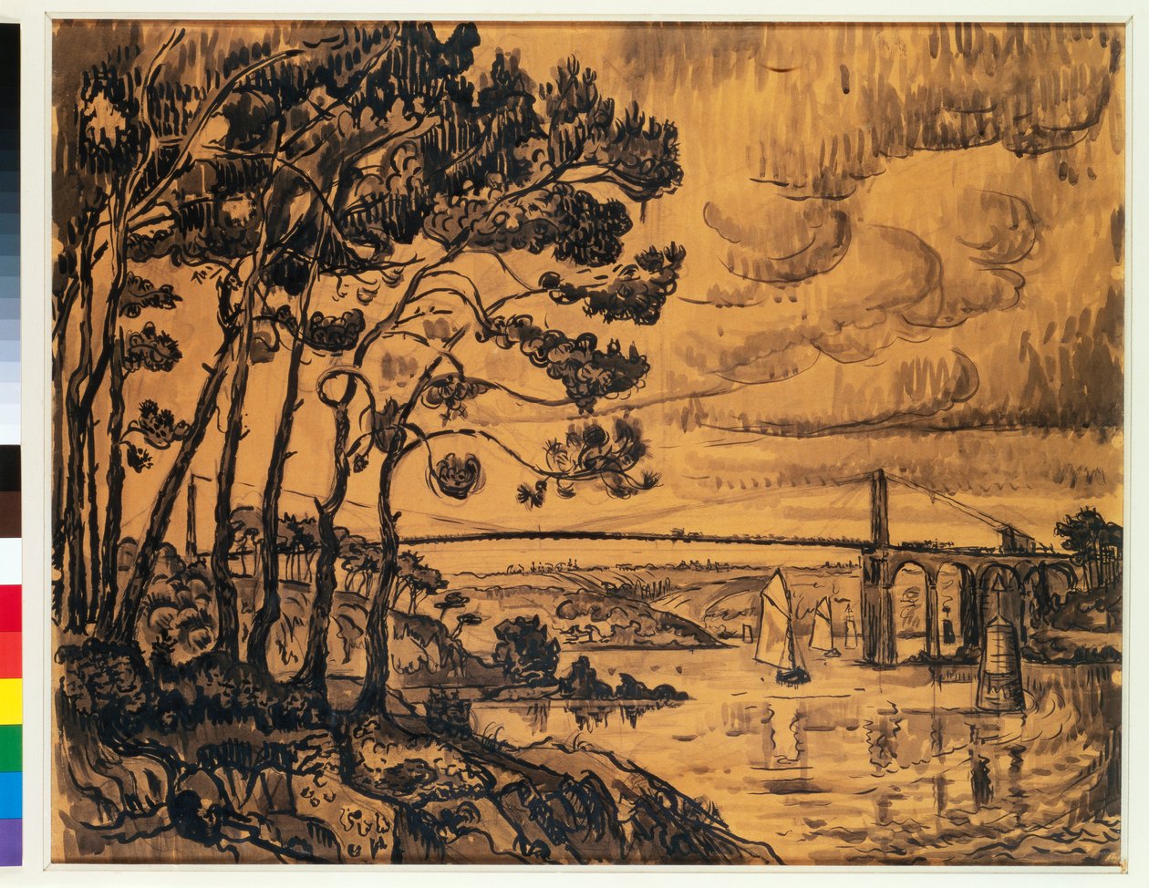 Le pont de Lézardrieux, 1922 - Paul Signac