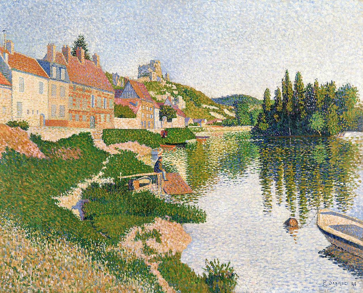 La rive du fleuve, Petit-Andely - Paul Signac