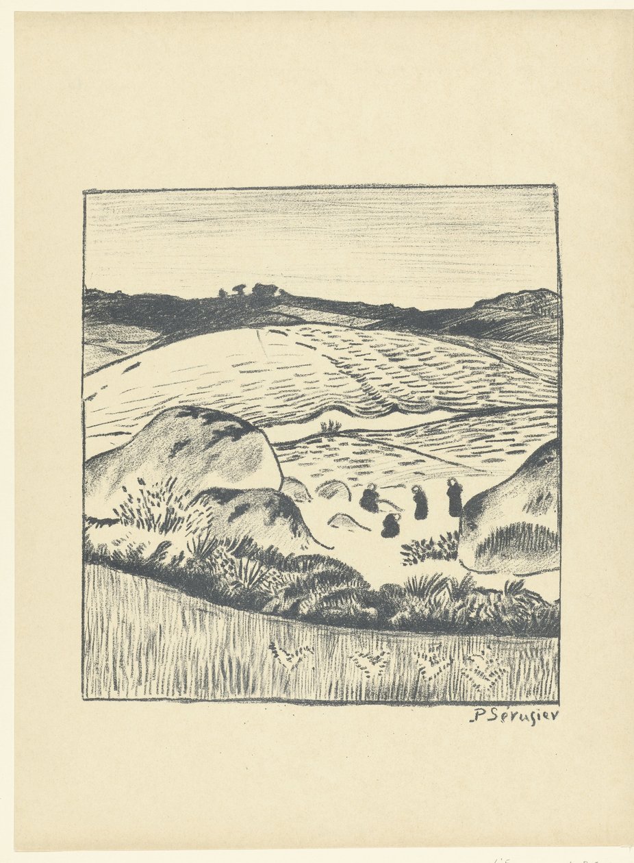 Paysage de collines avec champs - Paul Sérusier