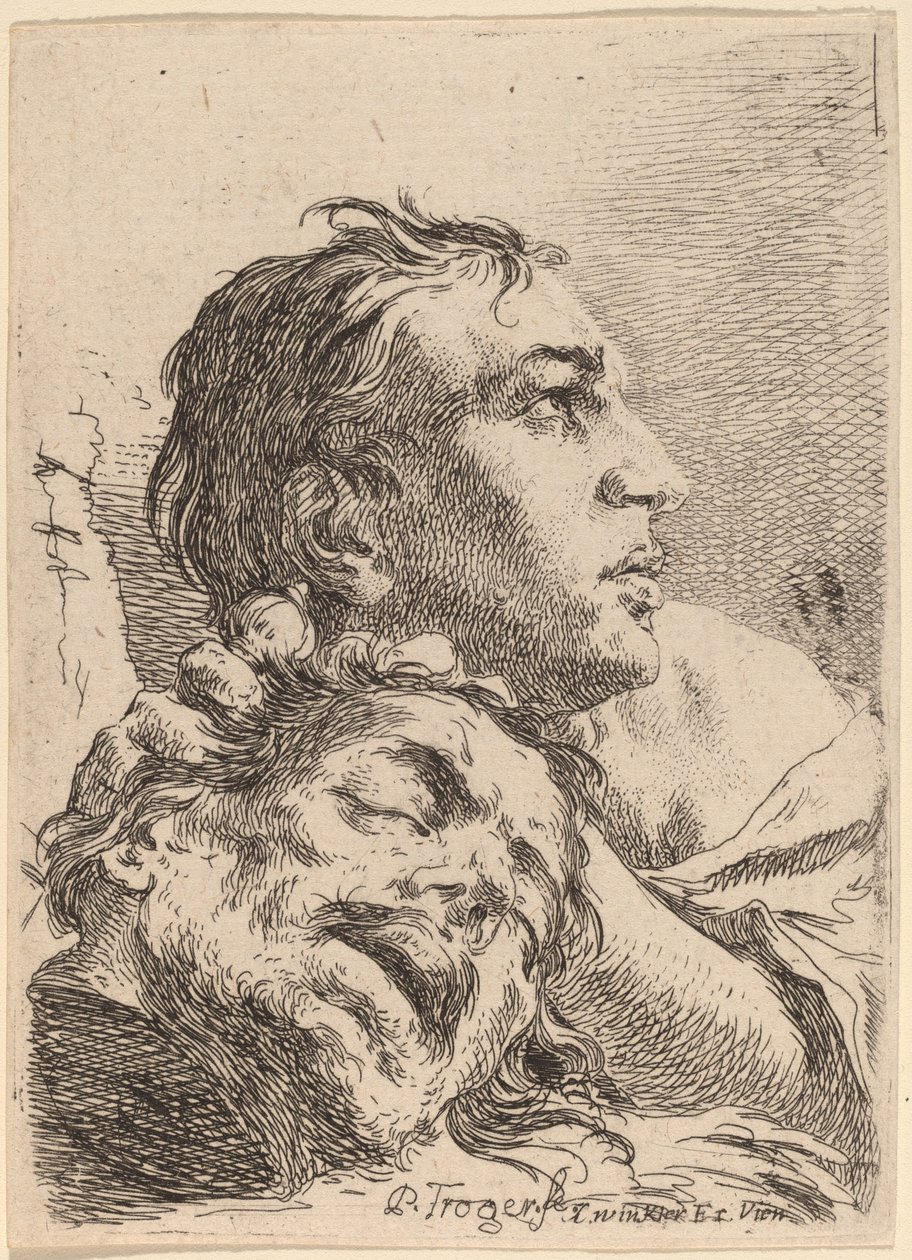 David avec la tête de Goliath - Paul Troger