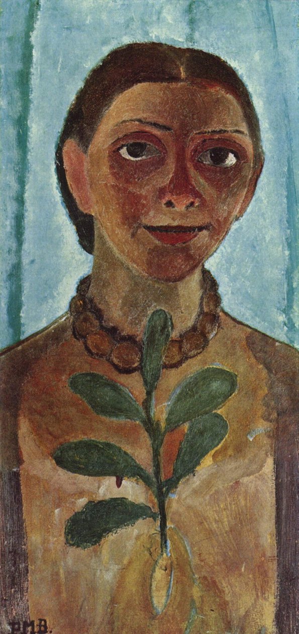 La peintre avec une branche de camélia - Paula Modersohn Becker
