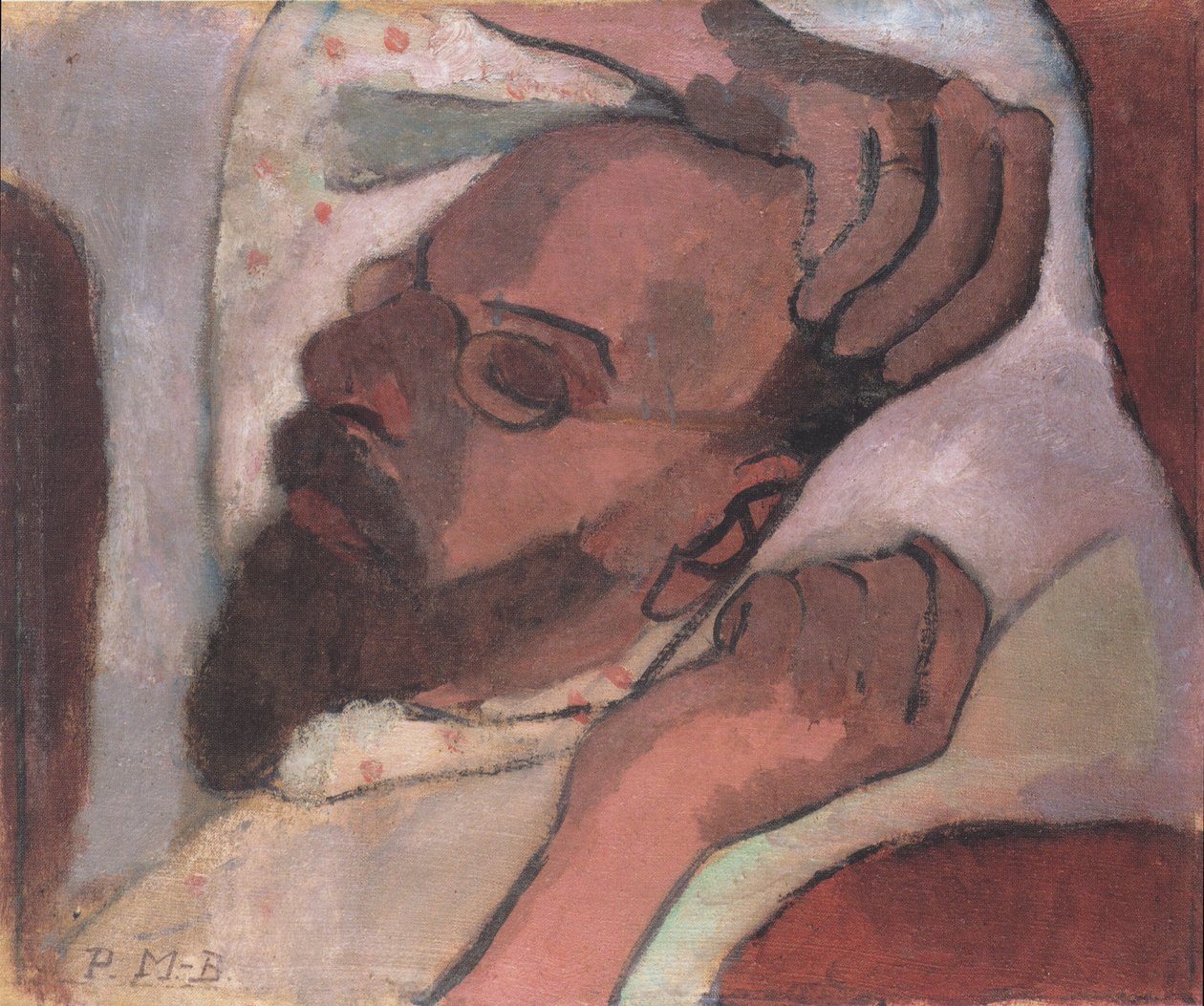 Otto Modersohn, endormi - Paula Modersohn Becker