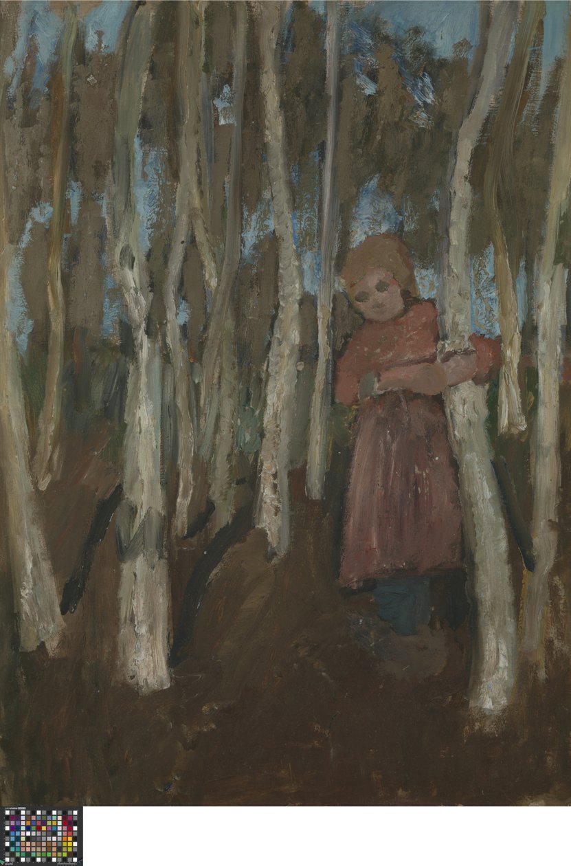Fille dans une forêt de bouleaux - Paula Modersohn Becker