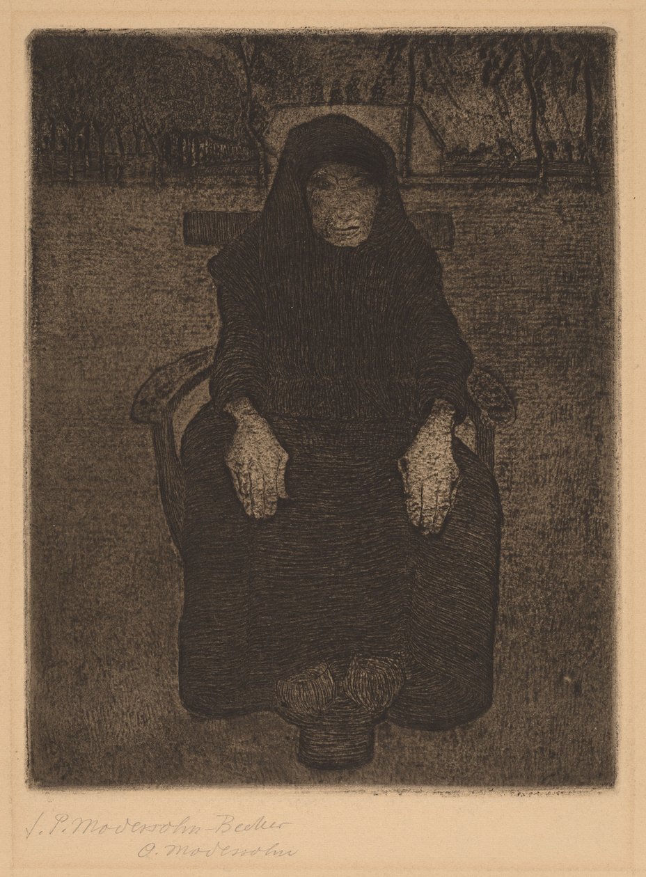 Vieille femme assise - Paula Modersohn Becker