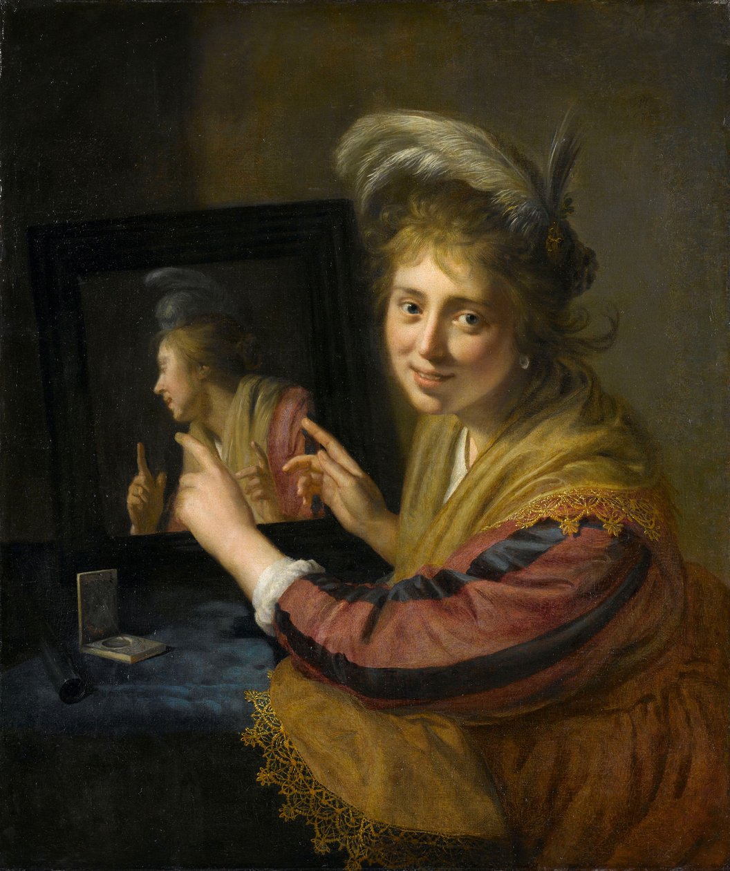 Fille au miroir, 1632 - Paulus Moreelse