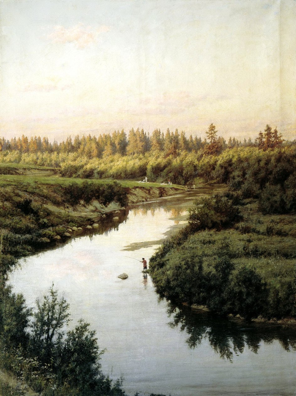 Paysage fluvial - Pavel Alexandrovich Briullov