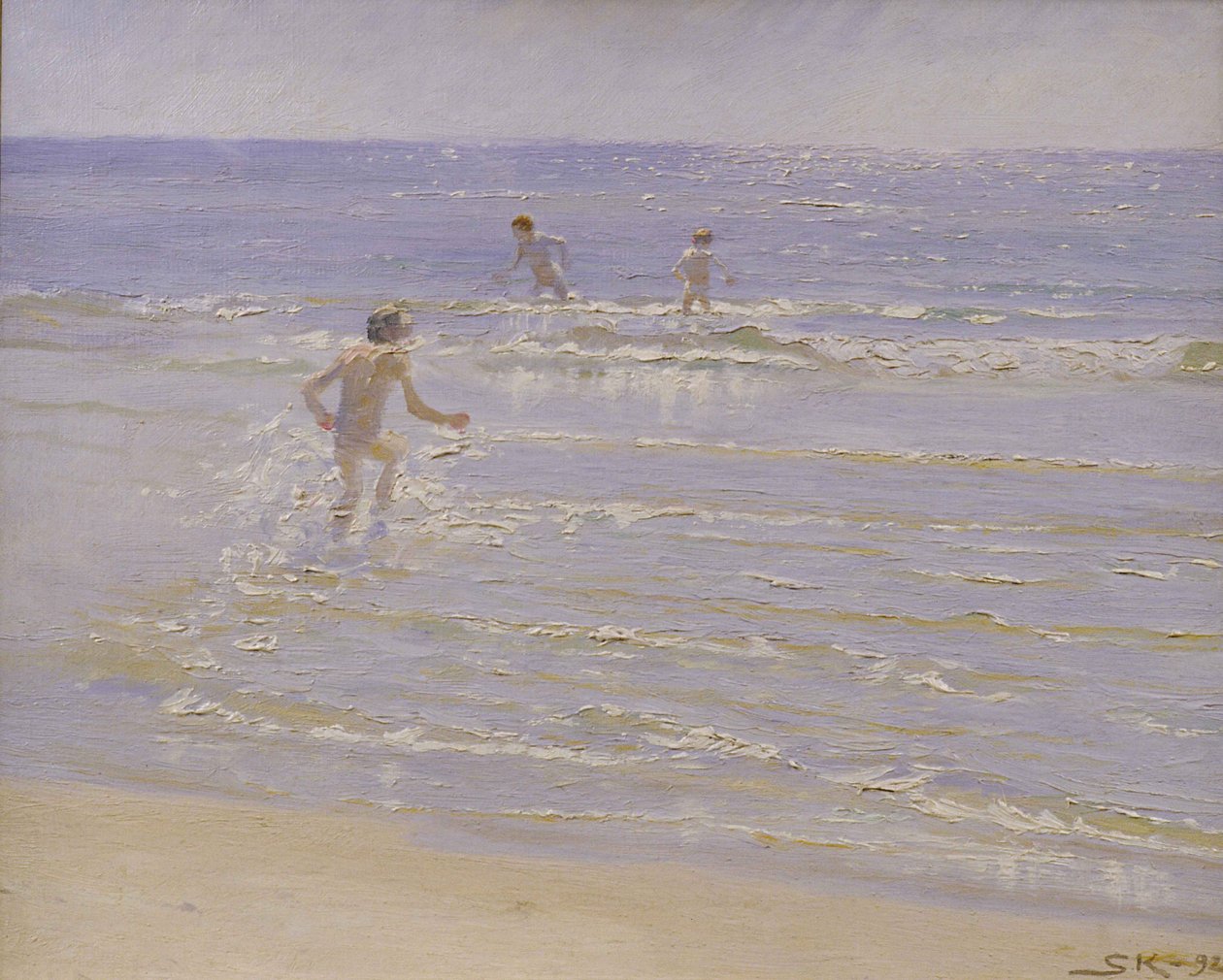 Soleil à Skagen : Garçons nageant, 1892 (étude) - Peder Severin Krøyer