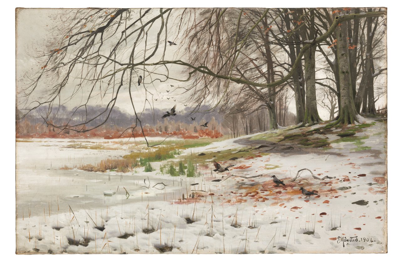 Paysage enneigé - Peder Monsted