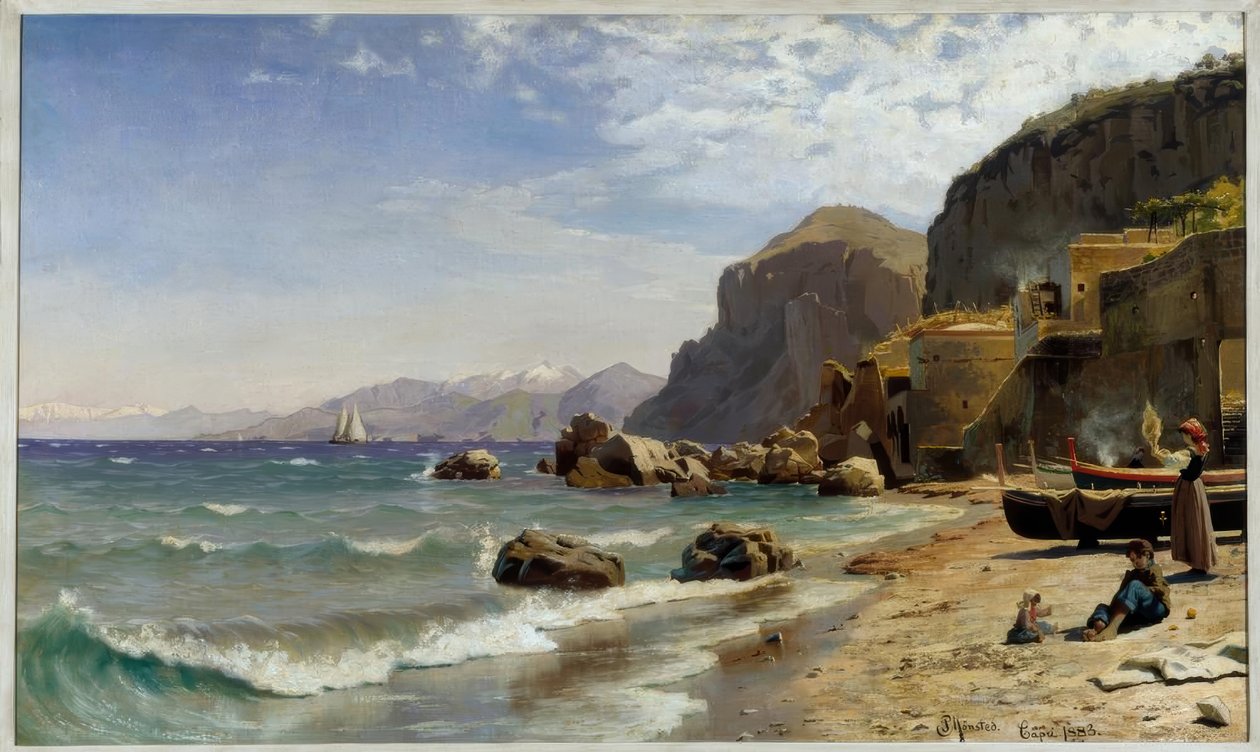 Plage à Capri - Peder Monsted