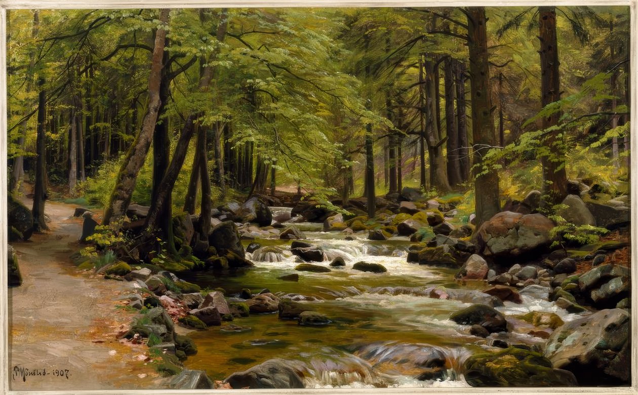 Ruisseau forestier au printemps - Peder Monsted
