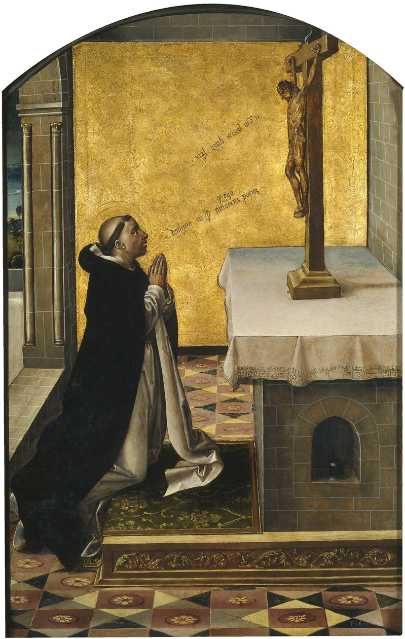 Saint Pierre Martyr en prière, 1493-1499 - Pedro Berruguete