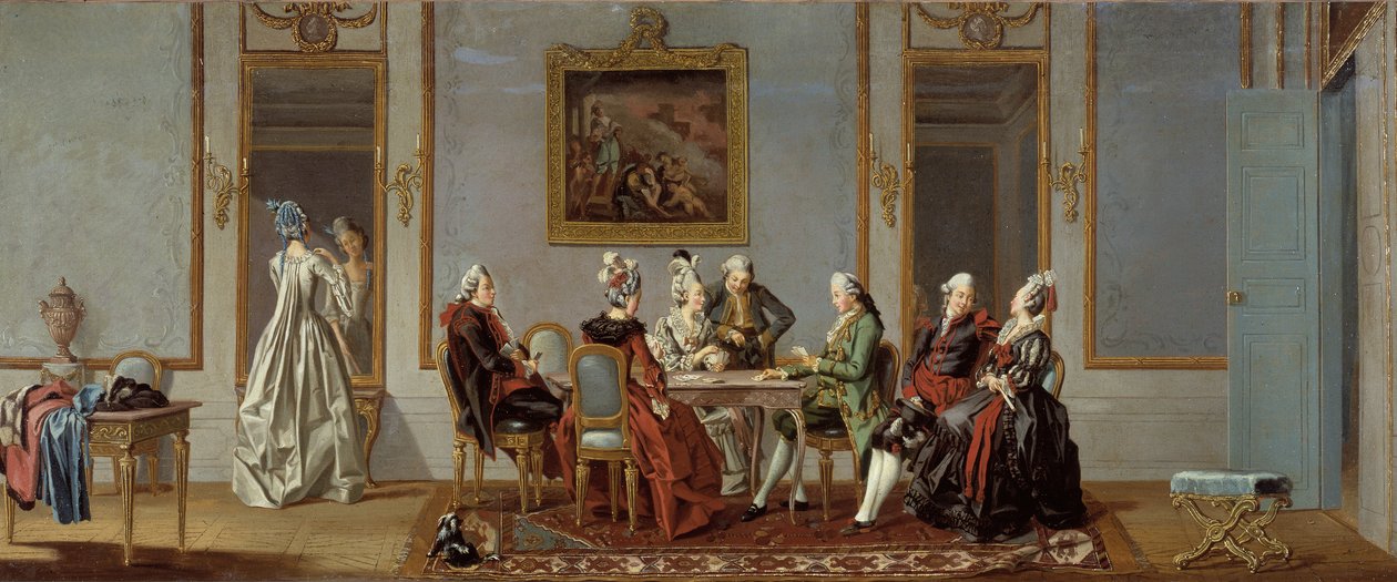 Intérieur de style gustavien avec joueurs de cartes - Pehr Hilleström