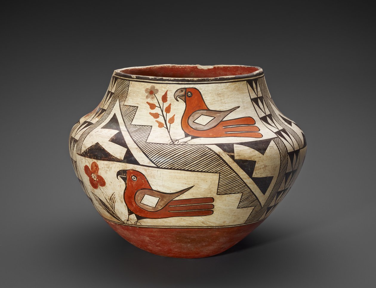 Pot (Olla) avec des perroquets - People Acoma