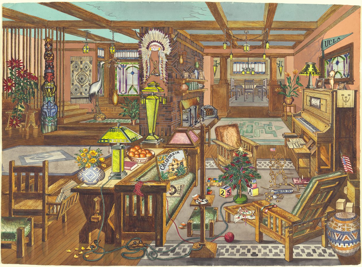 Intérieur de Style Mission Californienne - Perkins Harnly