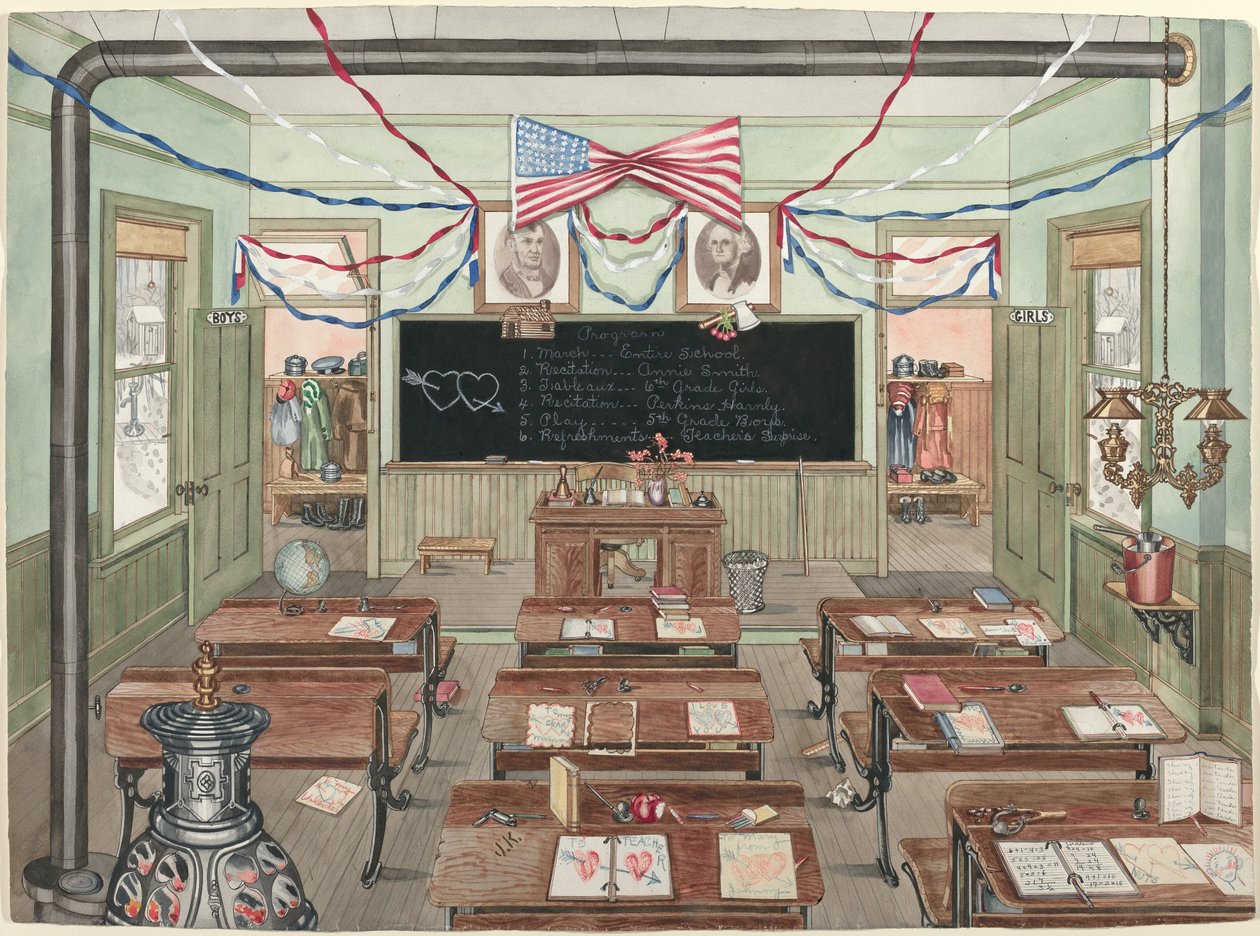 Salle de classe rurale, 1900 - Perkins Harnly