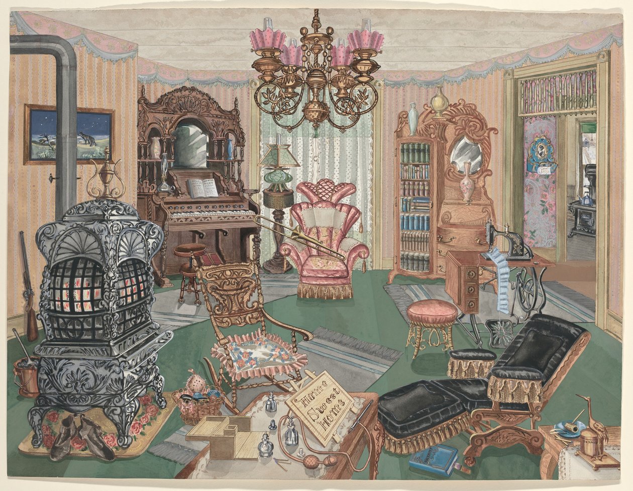Salle de séjour rurale, 1900 - Perkins Harnly
