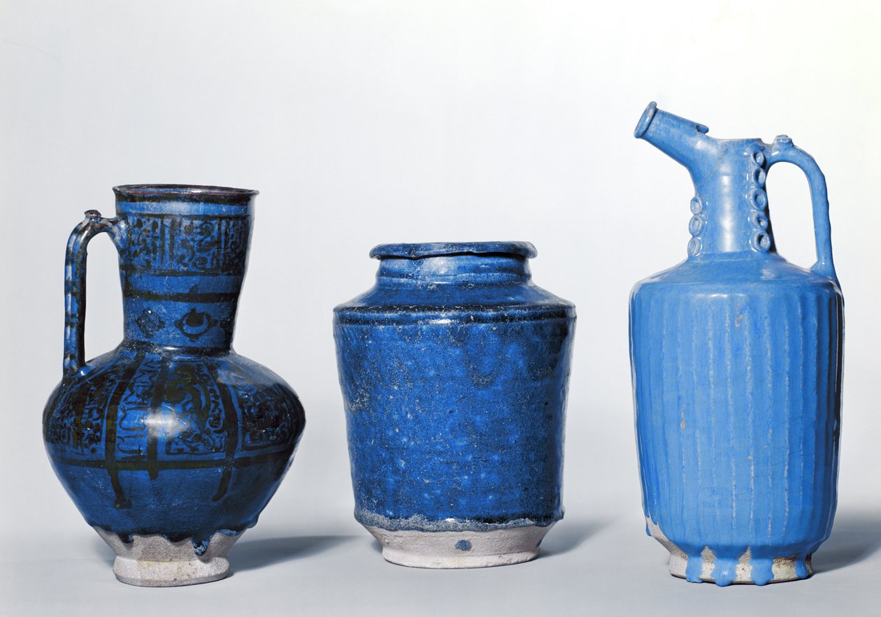 Pichets, avec glaçures bleues, Rayy, 12e-13e siècle - Persian School