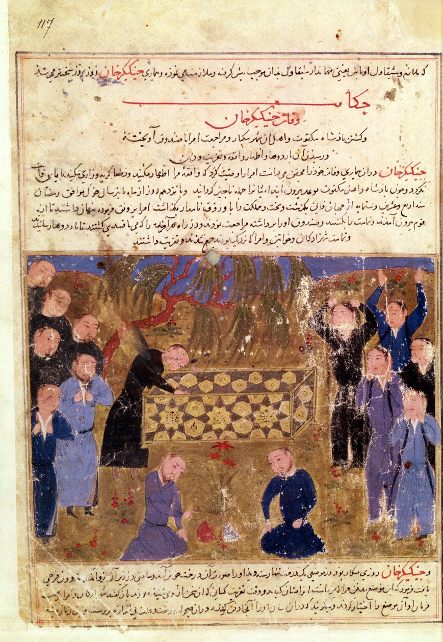 Funérailles de Gengis Khan, c.1430 - Persian School