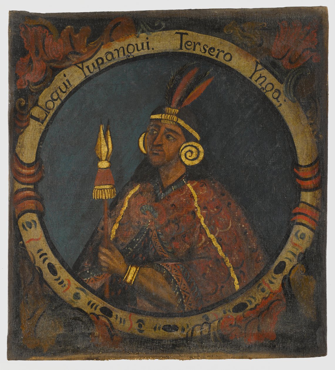 Lloque Yupanqui, 3ème roi Inca, milieu du 18ème siècle - Peruvian School
