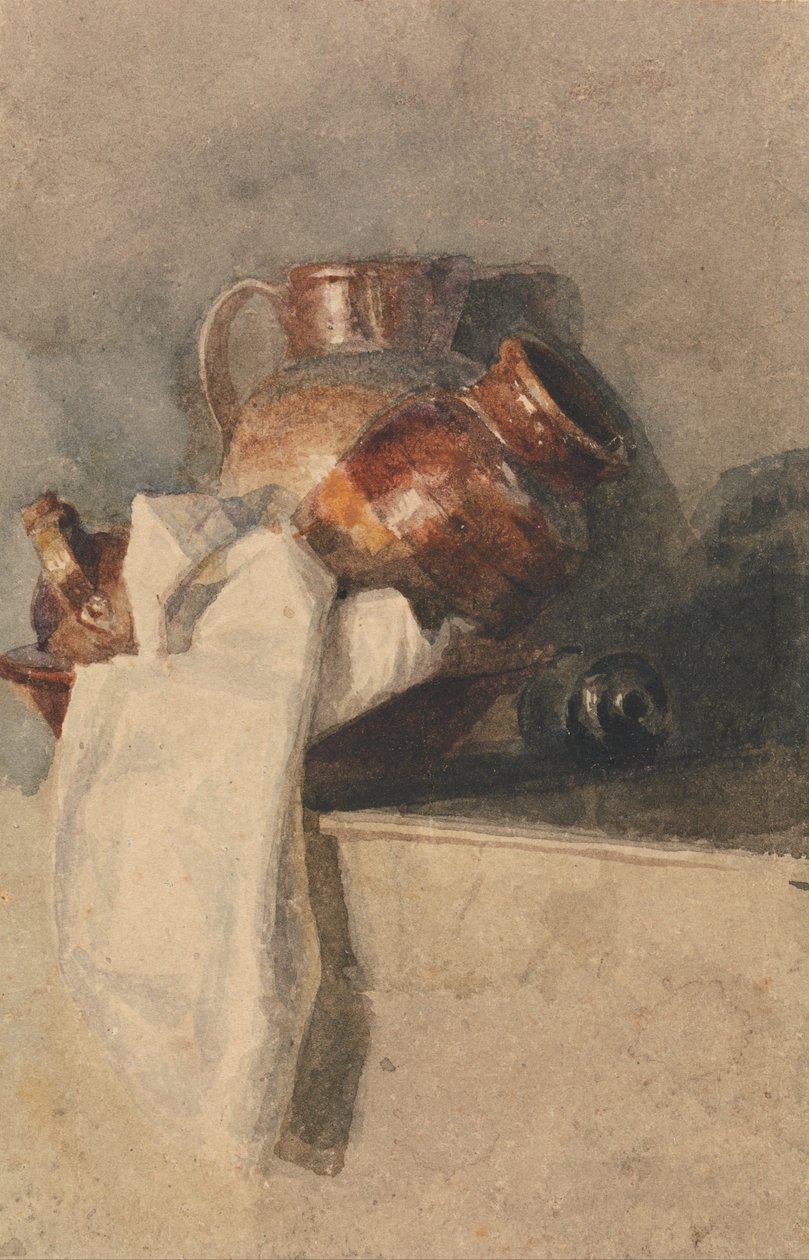 Nature morte avec pichets sur une étagère - Peter de Wint
