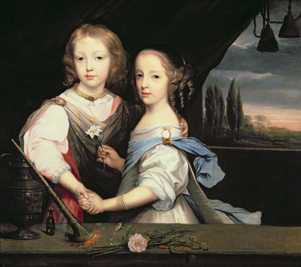 Portrait de Winston et Arabella (1648-1730) Churchill, enfants de Sir Winston Churchill - Peter Lely