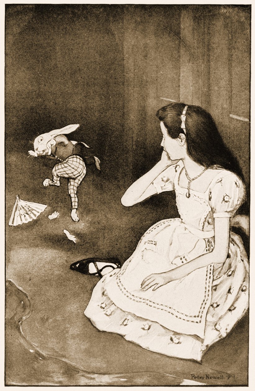 Le Lapin a sursauté violemment, illustration pour Les aventures d