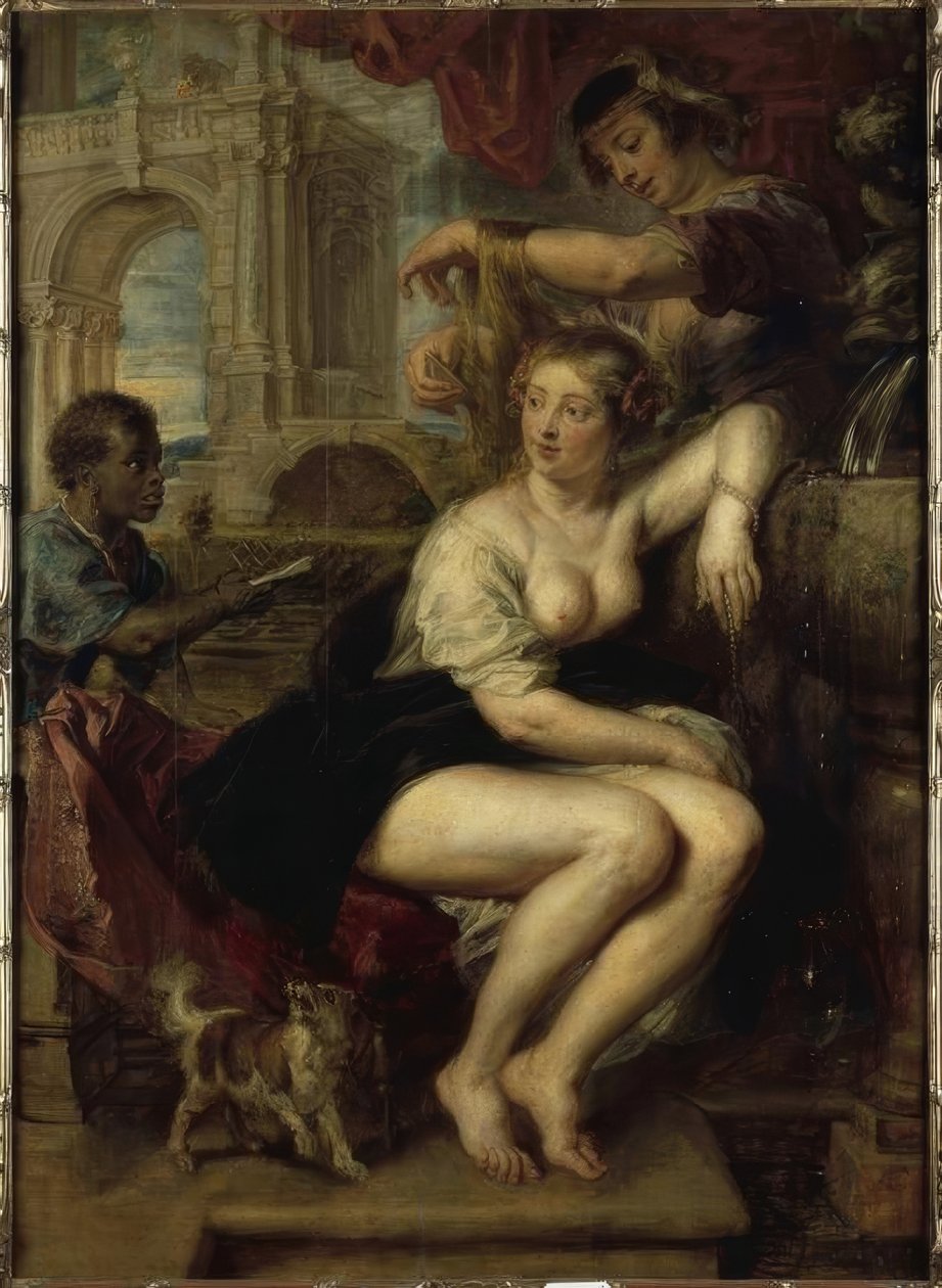 Bethsabée à la fontaine recevant la lettre de David - Peter Paul Rubens