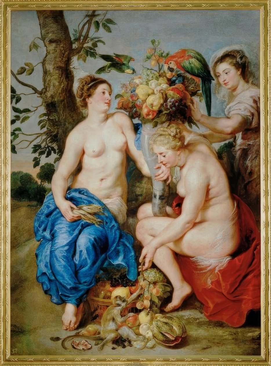 Cérès avec deux nymphes - Peter Paul Rubens