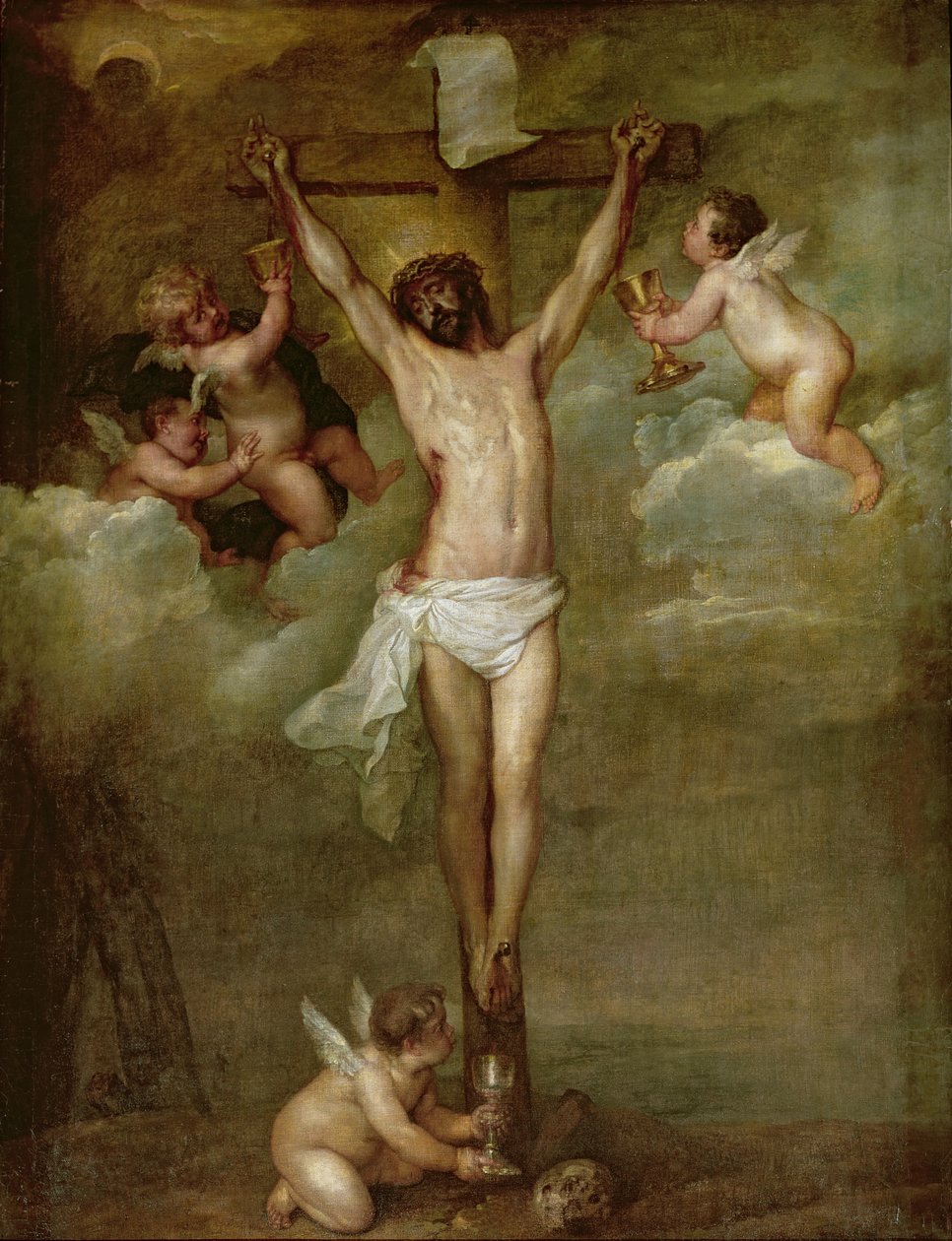 Christ assisté par des anges tenant des calices - Peter Paul Rubens