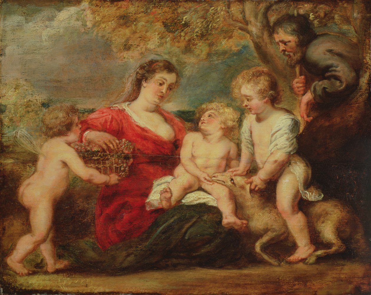 Sainte Famille dans un paysage - Peter Paul Rubens