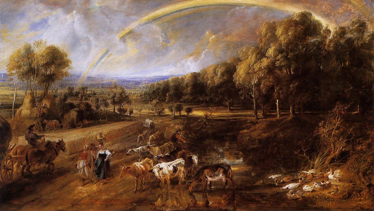 Paysage avec un arc-en-ciel - Peter Paul Rubens