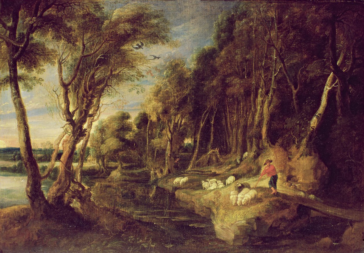 Paysage avec un berger - Peter Paul Rubens
